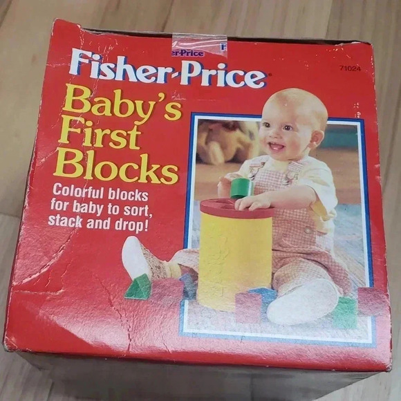 Fisher Price Baby First Blocks 1996 Original New Vintage Deadstock - Picture 2 of 8